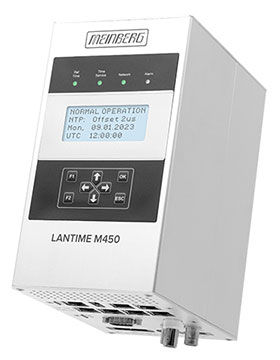NTP time server with integrated GPS radio clock as reference time source for 35mm DIN rail installation